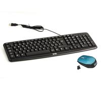 LINK LKTAST02 + LKMOS08 - Tastiera Italiana USB 108 tasti colore nero + Mouse Wireless IN TESSUTO Colore Grigio USB 1000 DPI