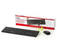 Link Kit Tastiera e Mouse Wireless LKTAST13 con Pile Incluse Nero