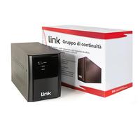 LINK LKUPS1200 gruppo di continuità 1200VA/720Watt custodia in metallo con 4 prese IEC C13 e cavo alimentazione spina italiana dimensioni compatte 39,5x19,5x27,5cm protezione dispositivi elettronici