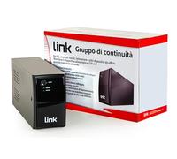 LINK LKUPS800 gruppo di continuità UPS 800VA/480Watt con custodia in metallo e tecnologia line interactive, protezione contro sovraccarichi e cortocircuiti, dimensioni compatte 34,5x14,5x22 cm