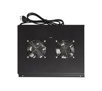MODULO 2 VENTOLE A SOFFITTO CON TERMOSTATO COLORE NERO PER ARMADI 22/42U PROFOND