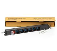 LINK MULTIPRESA RACK 19 6 PRESE UNIVERSALI CON INTERRUTTORE COLORE NERO