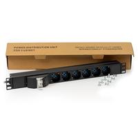 LINK MULTIPRESA ALIMENTAZIONE PER RACK 19 CON 6 PRESE SCHUKO MAGNETOTERMICA CAVO MT 3