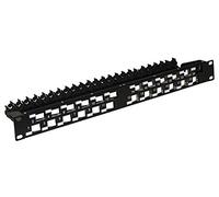 LINK Pannello Patch Vuoto 24 Porte con Porte ANGOLATE per Rack 19" 1U