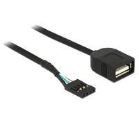 Link R10101 Cavo Adattatore USB 2.0 Femmina Pin 4 Poli, 40 cm, Nero