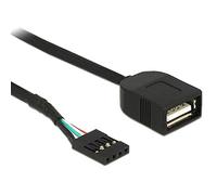 Link R10101 Cavo Adattatore USB 2.0 Femmina Pin 4 Poli, 40 cm, Nero