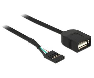 Link R10101 Cavo Adattatore USB 2.0 Femmina Pin 4 Poli, 40 cm, Nero