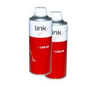 LINK SP302 Confezione da 2 Bombolette Spray Aria Compressa 400 ML. *** NUOVA CANNUCCIA PER AUMENTARE LA PRESSIONE DEL GETTO!!!