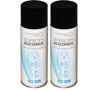 Link SP35 Spray Alcool Isopropilico 400 ml - Detergente e Sgrassante ad Evaporazione Rapida, Senza Residui - Ideale per Elettronica, Stampanti, Tastiere, Vetri, Metalli e Circuiti (Confezione da 2)