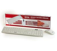 Tastiera Italiana Slim E Mouse Combo Wireless Bianca