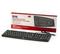 LINK TASTIERA ITALIANA USB 108 TASTI COLORE NERO