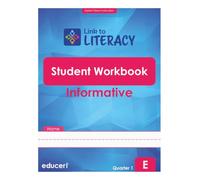 Link to Literacy Level E: Student Workbook For English Learners - Reading Informational, Writing, Language, Vocabulary, Listening & Speaking (Quarter 1)