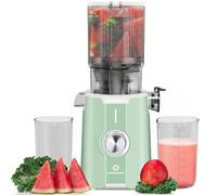 LINKChef Estrattore Frutta e Verdura, 200W Centrifuga Frutta e Verdura, 1.2L Estrattore di Succo a Freddo di Riempimento da 115 mm, Facile da Pulire, BPA Free, Verde chiaro