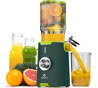 LINKChef Estrattore Frutta e Verdura, 200W Centrifuga Frutta e Verdura, 1.2L Estrattore di Succo a Freddo di Riempimento da 115 mm, Facile da Pulire, BPA Free, Verde