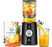 LINKChef estrattore frutta e verdura, apertura 115mm estrattore di succo 1.2L, slow juicer machine per Frutta e Verdura Intere, senza BPA, facile da smontare e pulire, Ricette Incluse, 200W