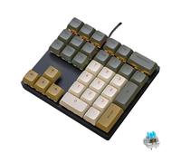 LINKEET Tastierino numerico meccanico retroilluminato arcobaleno Clicky Blue Switch cablato USB tastierino numerico NKRO a 33 tasti con tasti XDA PBT Tastiera esterna Num Pad per laptop, Mac, marrone