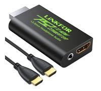 LiNKFOR Convertitore da PS2 a HDMI Adattatore da Playstation 2 a Video HDMI e Audio per Cuffie da 3,5 mm con Cavo HDMI da 1 m Compatibile con Monitor PS2 HDTV