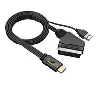 LiNKFOR Convertitore da SCART a HDMI Conversione 16:9/4:3 Adattatore scart HDMI