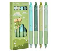 Linkgood 4 Penne a Sfera Cancellabili, Penna Anti Stress, Super Morbida, Inchiostro Blu, Diametro Punta 0,5 mm, Termosensibile, per Studenti, Regalo Scolastico