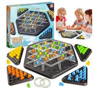 Linkgood Gioco del Triggle, gioco degli scacchi geometrici del Triggle, gioco da tavolo del triangolo di gomma, gioco da regalare per le vacanze o per il compleanno di adulti e bambini