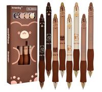 Linkgood Penna a sfera cancellabile con gomma, 8 pezzi, blu, cancellabile e retrattile, set di penne gel cancellabili per bambini, regalo per adulti, ufficio