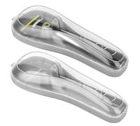 Linkidea 2 custodie rigide per rasoio, portatili e da viaggio, compatibili con Fusion 5 ProGlide, Sensor 3, SkinGuard, Pace 6 Pro (Grigio)