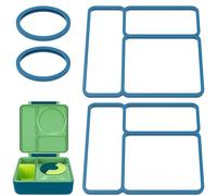 Linkidea 4 pezzi di ricambio per guarnizioni in silicone, compatibili con OmieBox, parti e accessori per alimenti a prova di perdite per Bento Box (Blu navy)
