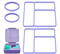 Linkidea 4 pezzi di ricambio per guarnizioni in silicone, compatibili con OmieBox, parti e accessori per alimenti a prova di perdite per Bento Box (Viola)