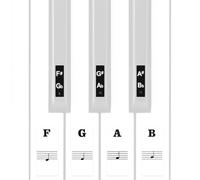 Linkidea adesivi per tastiera di pianoforte per tastiere e tastiere acustiche e digitali a 88/61/54 tasti (nero bianco)