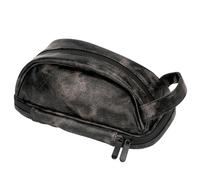 Linkidea Borsa da viaggio per articoli da toeletta da uomo, custodia per accessori aziendali con tasca bagnata, compatibile con rasoio Philips 2400, 3900, Braun Series 3, 5, 7 (nero)