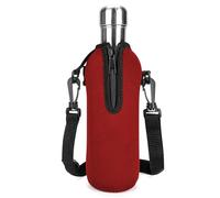 Linkidea Borsa in neoprene per bottiglia d'acqua a forma di cola da 500 ml, compatibile con bottiglia S'well, Koodee, MIRA a forma di cola, da 500 ml, con chiusura lampo, colore: rosso, Rosso