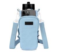 Linkidea Borsa portaborraccia compatibile con YETI Rambler Bottle 26oz/36oz, Hydro Flask Bocca Larga 32oz/40oz, IRON°Frask, Porta Bottiglia con Coulisse con Tasca (Blu)