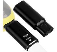 Linkidea Confezione da 2 adattatori da USB-C a 4,3 V per rasoio Philips QP2520/QP2515, alimentatore di ricambio per rasoio, cavo da viaggio (nero)