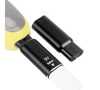 Linkidea - Confezione da 2 adattatori USB-C 5V di ricambio per Philips Norelco OneBlade QP6510, QP2520, testina di ricarica per rasoio (nero)