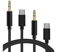 Linkidea Confezione da 2 cavi audio di tipo C compatibili con Monster Persona ANC, Clarity BT Designer, Mission Bot, ROC Sport, Clarity HD, Elements, NTune, USB-C a 3,5 mm TRS Aux Cord (100 cm)