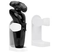 Linkidea Confezione da 2 ganci autoadesivi per rasoi elettrici, supporto da parete, supporto elettrico regolabile, scaffale da bagno per marrone serie 5, serie 6