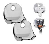 Linkidea Confezione da 2 Porta Rasoio Autoadesivo, Gancio da Parete per Doccia, Organizer da Bagno, Senza Forare per Gillette Venus, Fusion 5 Proshield, Mach3 (Grigio)