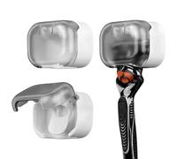 Linkidea Confezione da 2 Porta Rasoio da Parete, Accessori per Rasatura Impermeabili, Compatibile con Gillette Fusion 5, Labs con Barra Esfoliante, Dorco Pace 6 Pro, Harry's 5 Blade (Grigio)