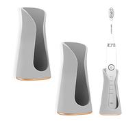 Linkidea Confezione da 2 portaspazzolino elettrico da parete, porta spazzolino elettrico da bagno, supporto per spazzolino elettrico senza tracce (Grigio)