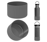 Linkidea - Confezione da 2 protezioni per borraccia compatibili con Hydro Flask a bocca larga da 12oz/14oz/16oz/18oz/20oz, in silicone per il fondo della borraccia (Stone)