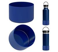 Linkidea - Confezione da 2 Protezioni per Borraccia compatibili con Hydro Flask a Bocca Larga da 12oz/14oz/16oz/18oz/20oz, in Silicone per Il Fondo della Borraccia (Cobalto)