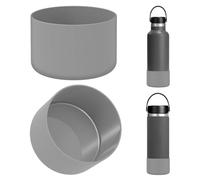 Linkidea - Confezione da 2 Protezioni per Borraccia compatibili con Hydro Flask a Bocca Larga da 12oz/14oz/16oz/18oz/20oz, in Silicone per Il Fondo della Borraccia (Grigio)