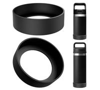 Linkidea - Confezione da 2 protezioni per borraccia compatibili con YETI Rambler Jr. Kids da 350 ml, Rambler Bottle da 350 ml/550 ml, Yonder da 560 ml(Nero)