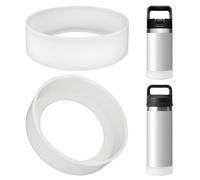 Linkidea - Confezione da 2 protezioni per borraccia compatibili con YETI Rambler Jr. Kids da 350 ml, Rambler Bottle da 350 ml/550 ml, Yonder da 560 ml(Bianco trasparente)