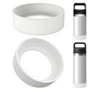 Linkidea - Confezione da 2 protezioni per borraccia compatibili con YETI Rambler Jr. Kids da 350 ml, Rambler Bottle da 350 ml/550 ml, Yonder da 560 ml(Bianco)