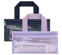 Linkidea Confezione da 2 sacchetti da viaggio manuali per spazzolino da denti, in rete, portatili, con cerniera, per dentifricio, compatibili con Colgate Extra Clean, Oral-B CrossAction