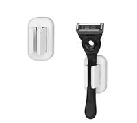 Linkidea Confezione da 2 supporti per rasoio da doccia, supporto per rasoio da parete, compatibile con Gillette Funsion 5 Power, Mach 3, SkinGuard (bianco)