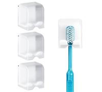 Linkidea Confezione da 4 portaspazzolino da parete con coperchio, supporto da appendere per dormitorio, bagno, doccia, camper, compatibile con Colgate Optic White, Extra Clean, Oral-b Cross Action