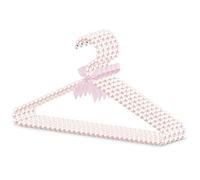 Linkidea Confezione da 5 grucce con perline di perle finte, eleganti appendiabiti per vestiti, abiti da sposa, negozi, pantaloni, organizer per armadio, appendiabiti standard (rosa)