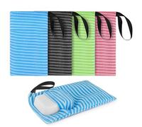 Linkidea Confezione da 5 Sacchetti Porta Sapone in Nylon, Borsa da Viaggio Portatile con Cordino, Salva Sapone Compatti in Rete per Schiuma e Asciugatura Rapida, Accessori per Saponette